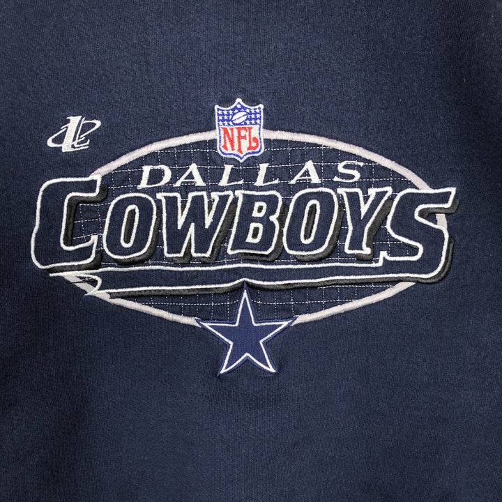 NFL Dallas Cowboys Logo Athletic Sweatshirt, Made in USA, Men's Size XL cotton navy blue type Vintage Second Hand