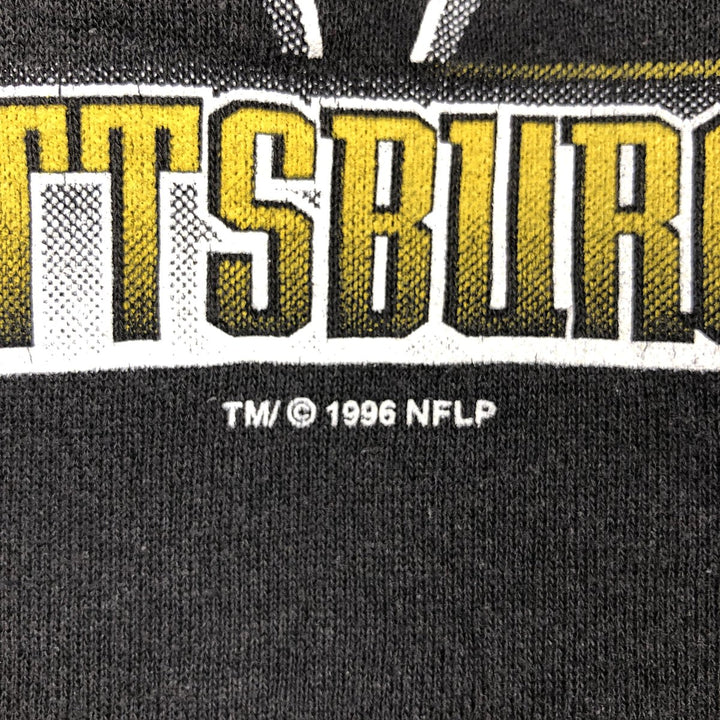 LOGO7 NFL Pittsburgh Steelers Print Sweatshirt, Men's Size L (Equivalent), Vintage cotton black type Vintage Second Hand