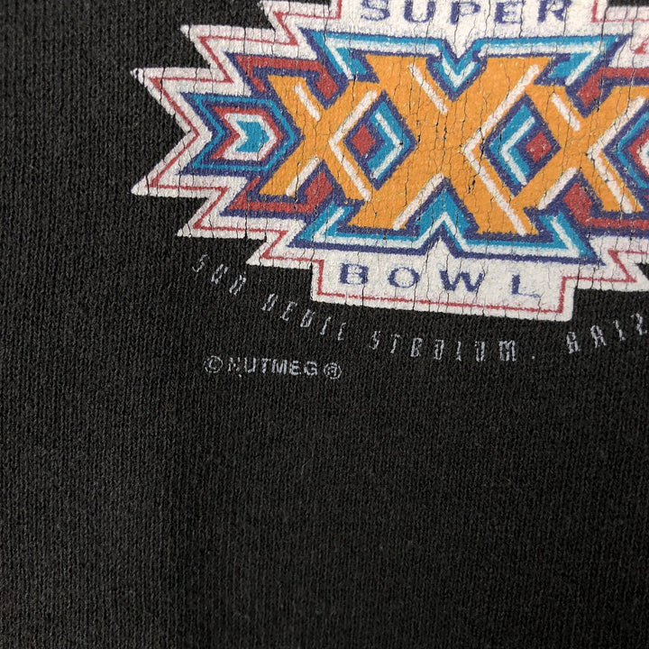 90'S Lee NFL Pittsburgh Steelers Super Bowl Print Sweatshirt, Made in USA, Men's XL equivalent. cotton black type Vintage Second Hand