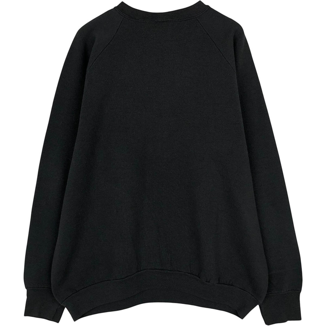 90'S Fruit of the Loom printed sweatshirt, made in the USA, men's XL size, vintage cotton black type Vintage Second Hand