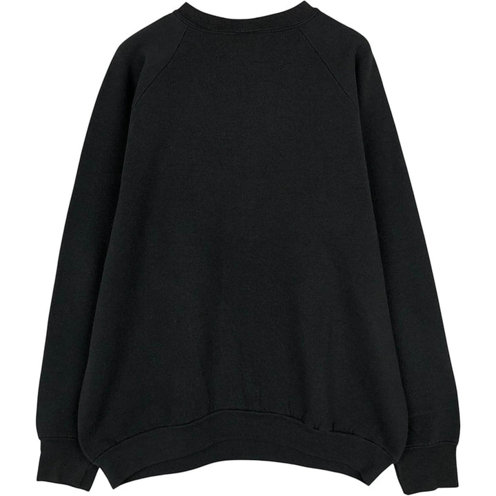 90'S Fruit of the Loom printed sweatshirt, made in the USA, men's XL size, vintage cotton black type Vintage Second Hand