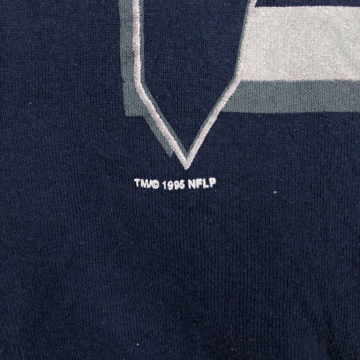 90'S Official Fan NFL Dallas Cowboys Print Sweatshirt, Made in USA, Men's Size M (Equivalent), Vintage polyester navy blue type Vintage Second Hand