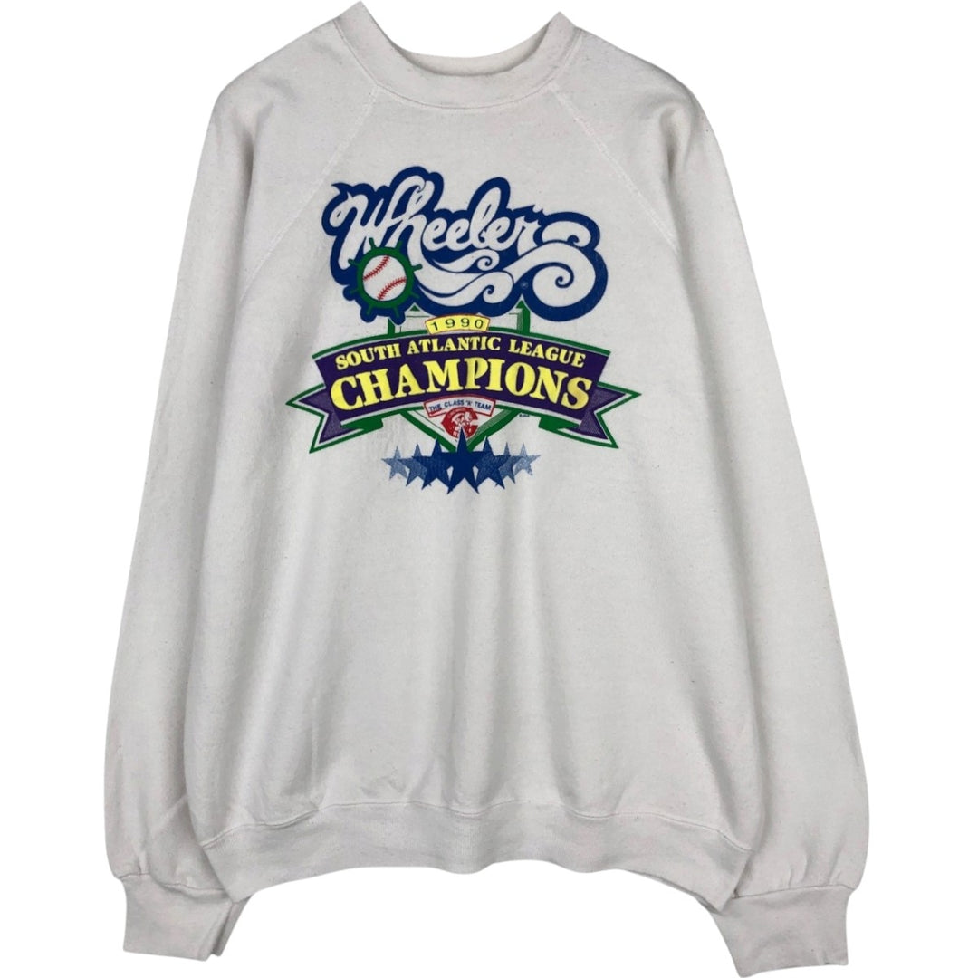 90'S Tultex Print Sweatshirt, Men's Size XL (Equivalent), Vintage cotton white type Vintage Second Hand