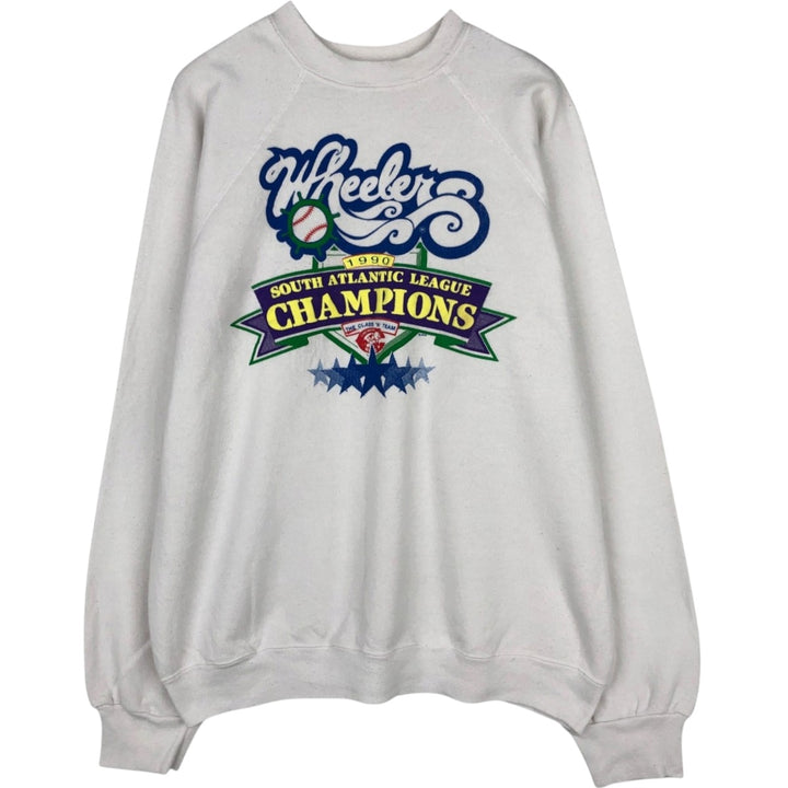 90'S Tultex Print Sweatshirt, Men's Size XL (Equivalent), Vintage cotton white type Vintage Second Hand