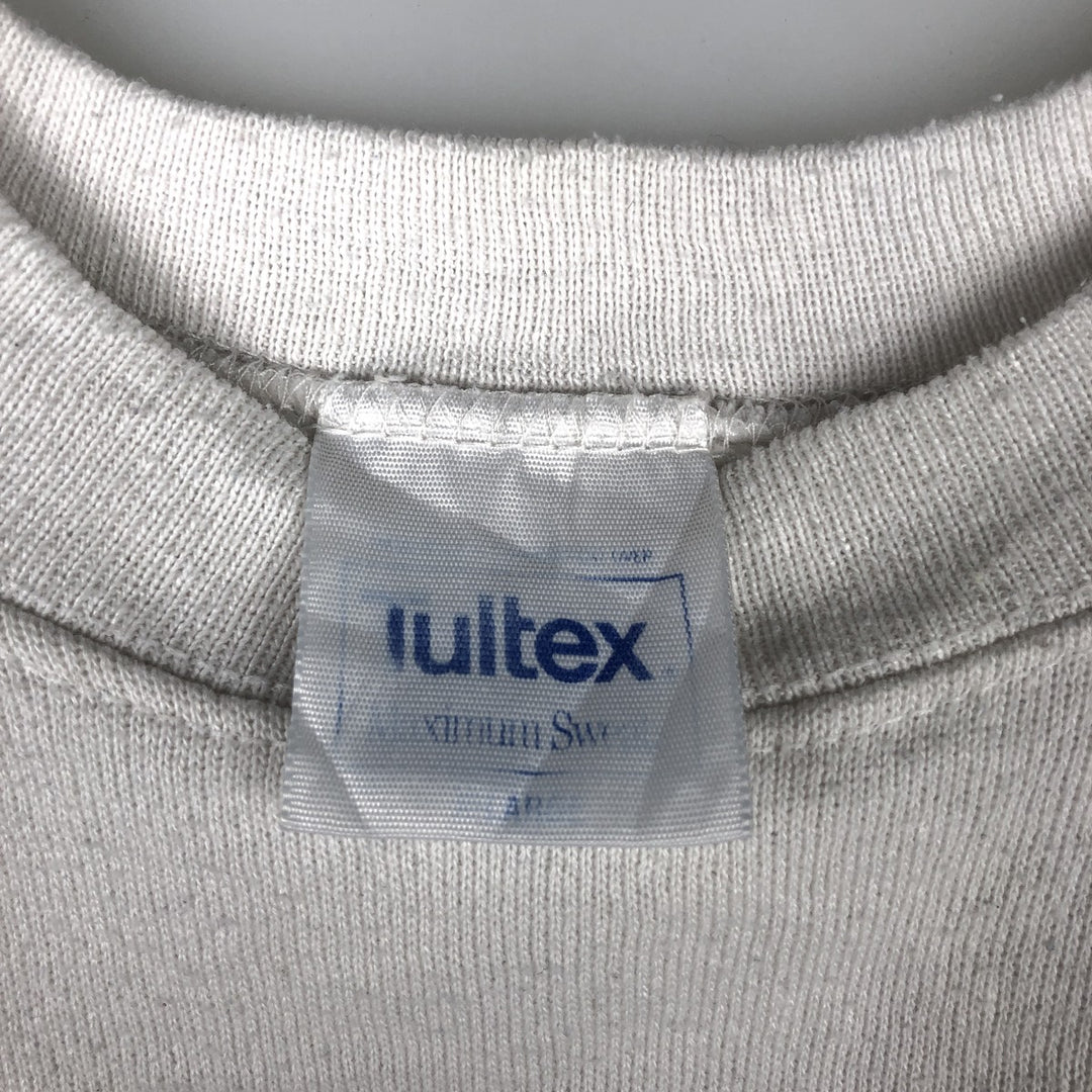 90'S Tultex Print Sweatshirt, Men's Size XL (Equivalent), Vintage cotton white type Vintage Second Hand