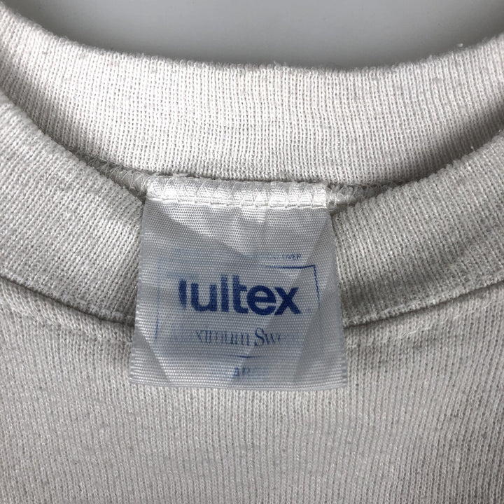 90'S Tultex Print Sweatshirt, Men's Size XL (Equivalent), Vintage cotton white type Vintage Second Hand