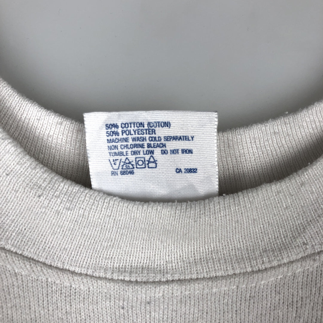 90'S Tultex Print Sweatshirt, Men's Size XL (Equivalent), Vintage cotton white type Vintage Second Hand