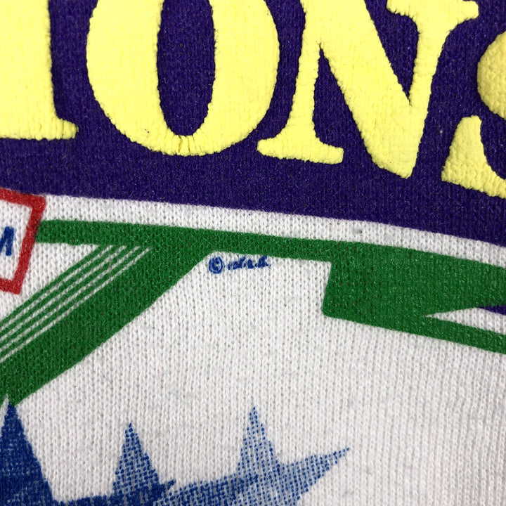 90'S Tultex Print Sweatshirt, Men's Size XL (Equivalent), Vintage cotton white type Vintage Second Hand