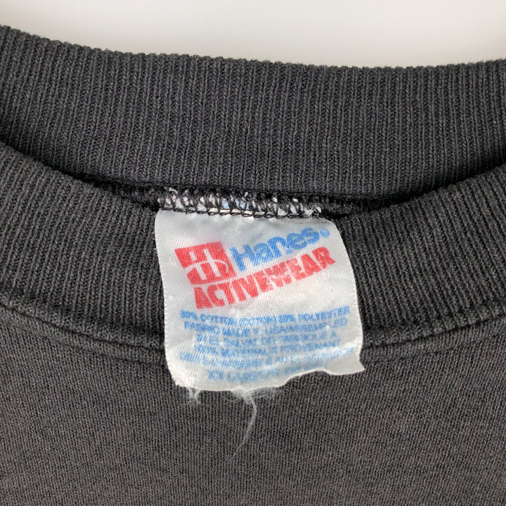 90'S Hanes NHL Boston Bruins Print Sweatshirt, Made in USA, Men's XL (approx.), Vintage silk black type Vintage Second Hand