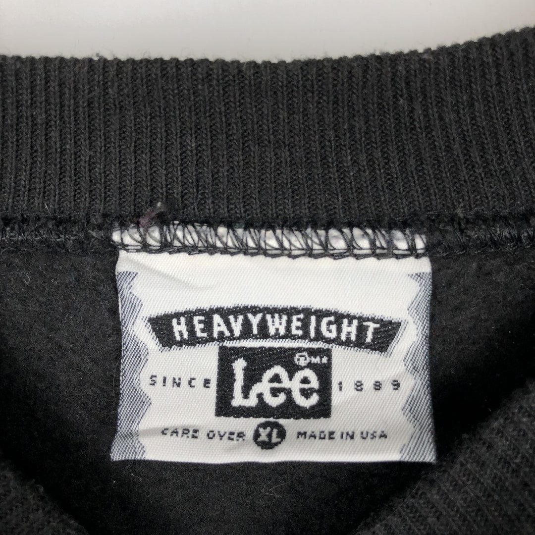 Vintage 90'S Lee printed sweatshirt, made in the USA, men's size XL cotton black type Vintage Second Hand
