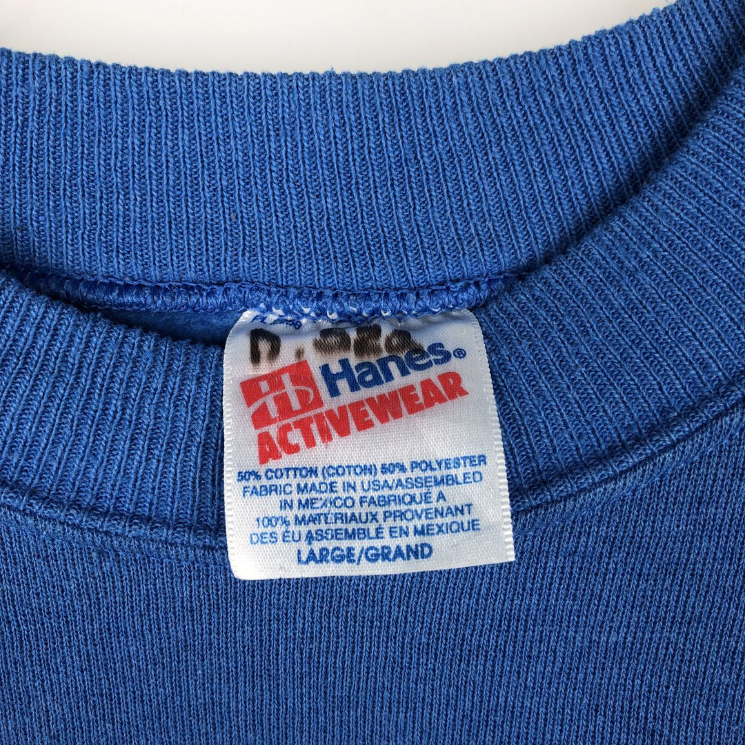 90'S Hanes NFL Seattle Seahawks Print Sweatshirt, Men's Size L (approx.), Vintage cotton blue type Vintage Second Hand
