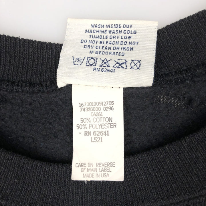 90'S Lee NFL Pittsburgh Steelers Sweatshirt, Made in USA, Men's Size L (approx.), Vintage cotton black type Vintage Second Hand