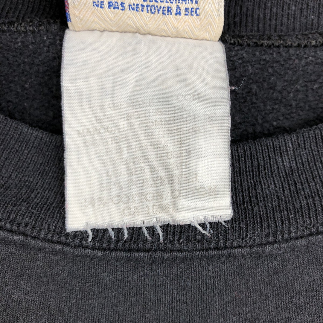 90'S NUTMEG NHL BOSTON BRUINS printed sweatshirt, made in Canada, men's size M equivalent. polyester black type Vintage Second Hand