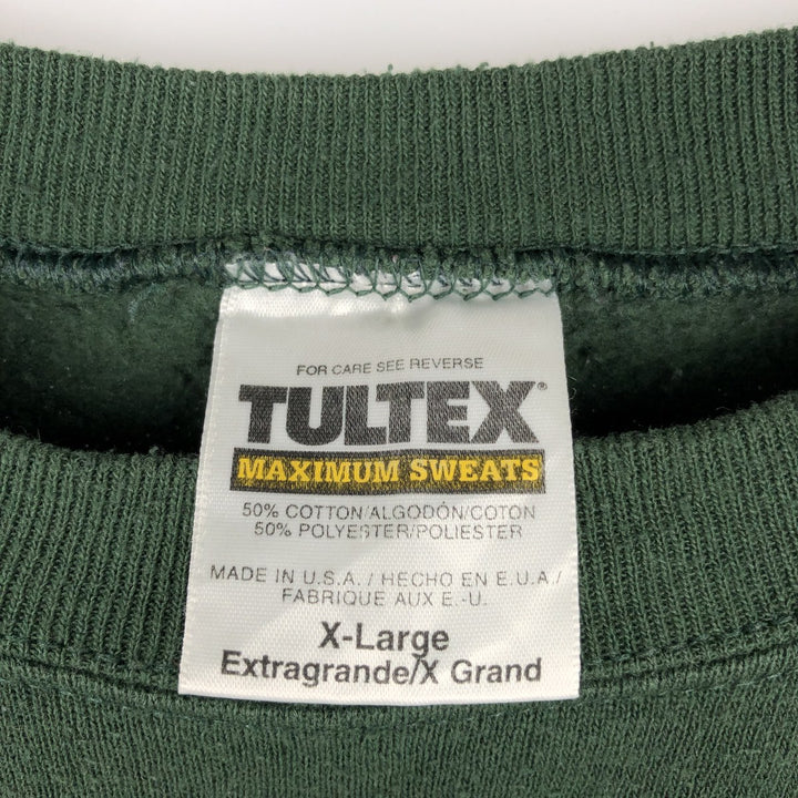 90'S Tultex NFL Green Bay Packers Super Bowl Print Sweatshirt (Made in USA) cotton Green type dark green Vintage Second Hand