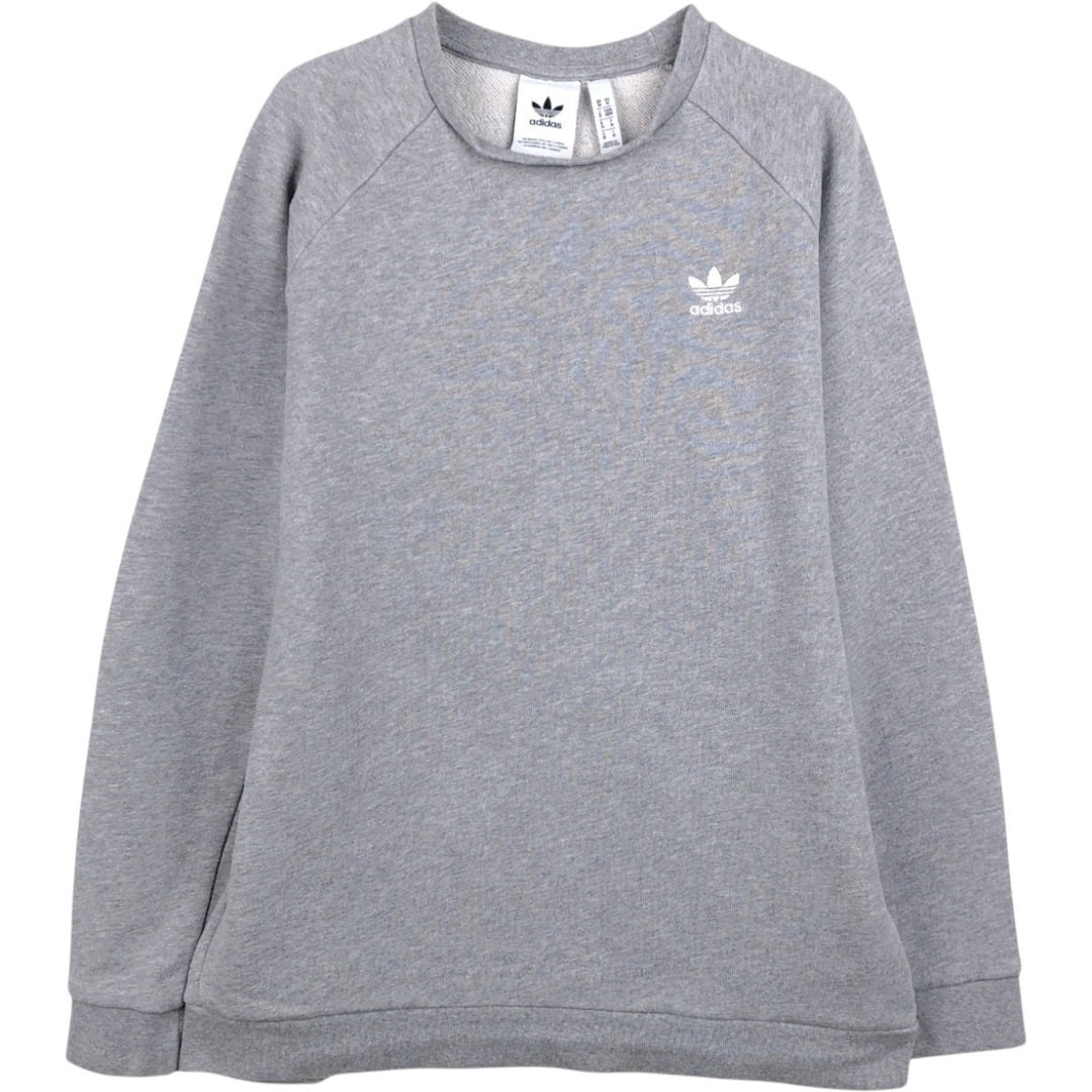 Adidas One Point Logo Sweatshirt Trainer Men's M Size cotton gray type Vintage Second Hand