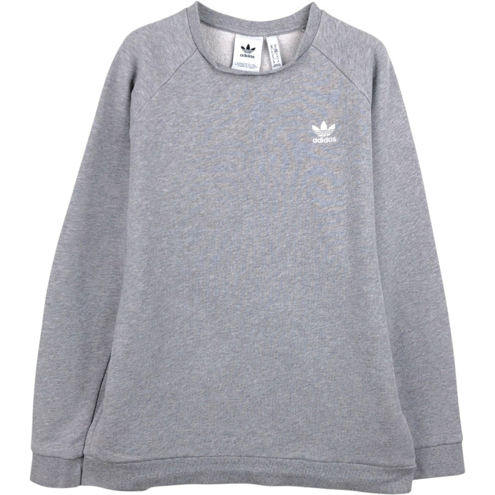 Adidas One Point Logo Sweatshirt Trainer Men's M Size cotton gray type Vintage Second Hand