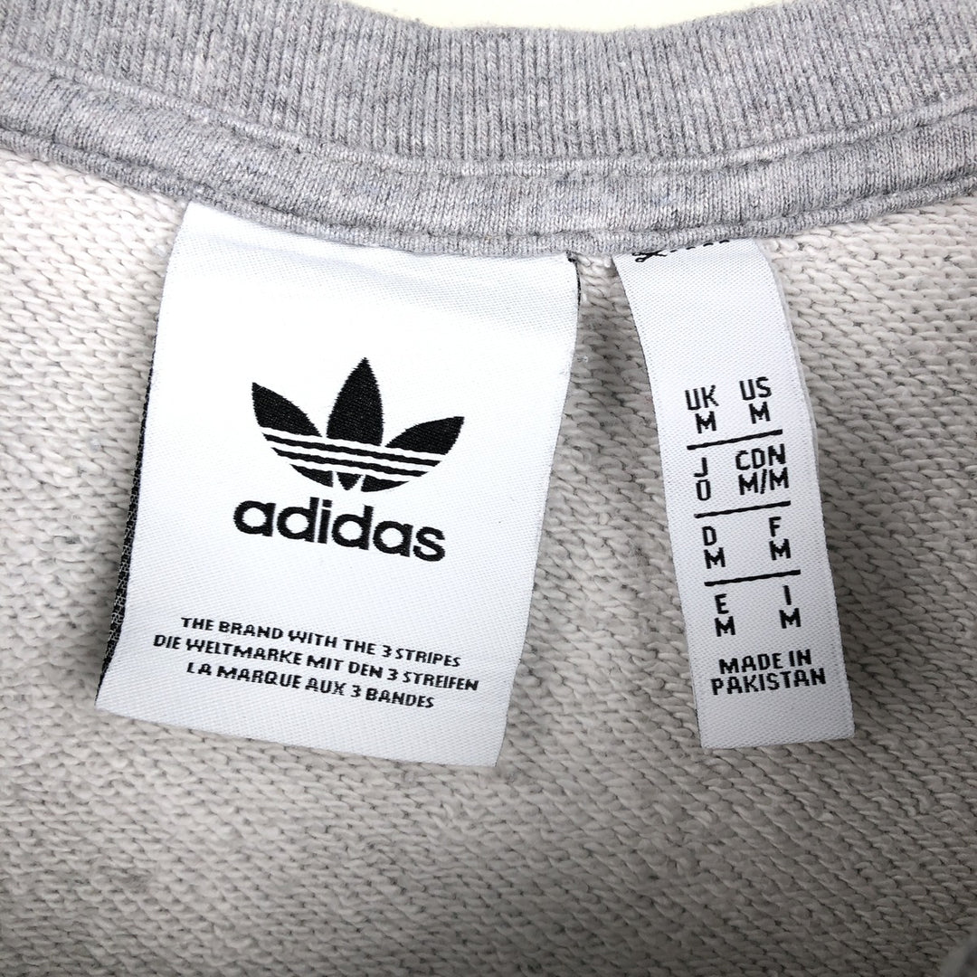 Adidas One Point Logo Sweatshirt Trainer Men's M Size cotton gray type Vintage Second Hand