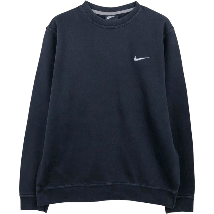 Nike One Point Logo Sweatshirt, Trainer, Men's Size L cotton black type Vintage Second Hand