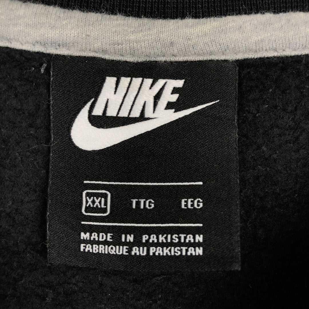Nike One Point Logo Sweatshirt, Trainer, Men's XXL cotton black type Vintage Second Hand