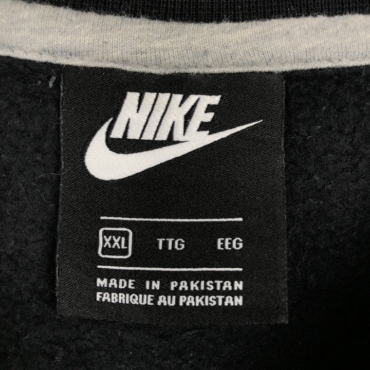 Nike One Point Logo Sweatshirt, Trainer, Men's XXL cotton black type Vintage Second Hand