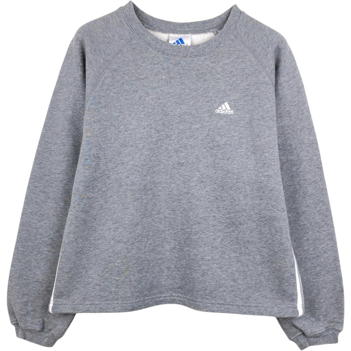 90'S Adidas one-point logo sweatshirt, men's size M equivalent, vintage. cotton gray type Vintage Second Hand