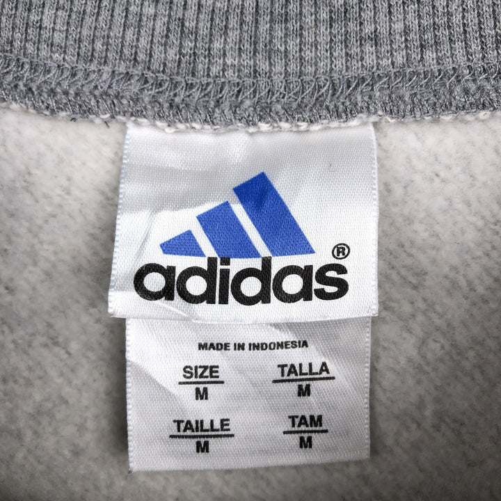 90'S Adidas one-point logo sweatshirt, men's size M equivalent, vintage. cotton gray type Vintage Second Hand