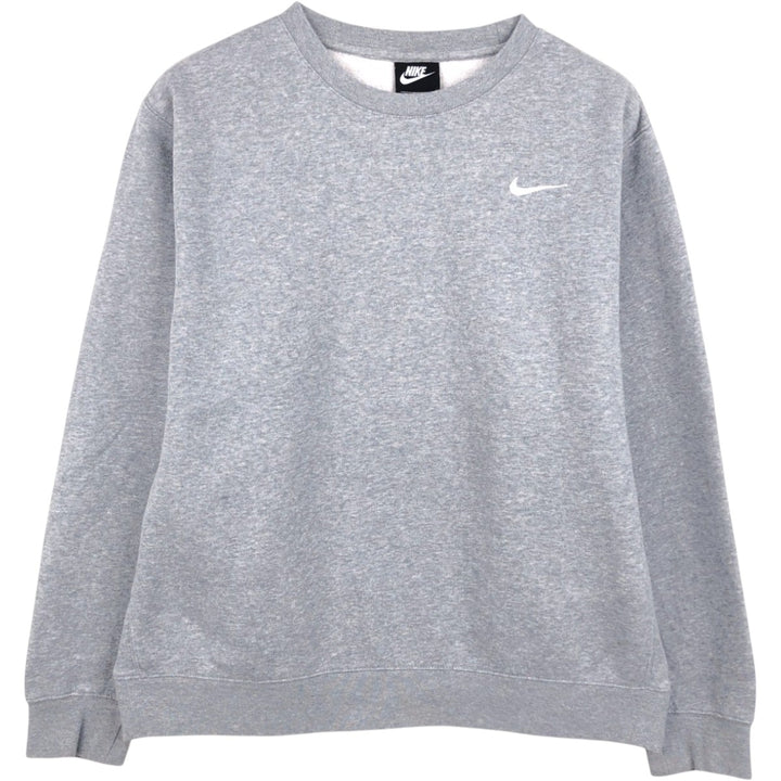Nike One Point Logo Sweatshirt, Trainer, Men's Size L cotton gray type Vintage Second Hand