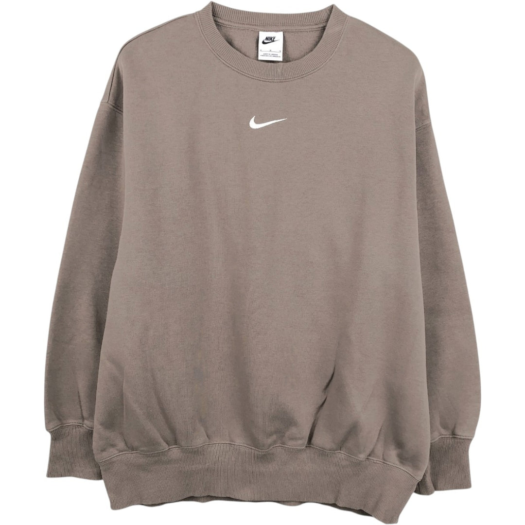 Nike Center Logo Sweatshirt (Men's Size M) cotton brown type Vintage Second Hand
