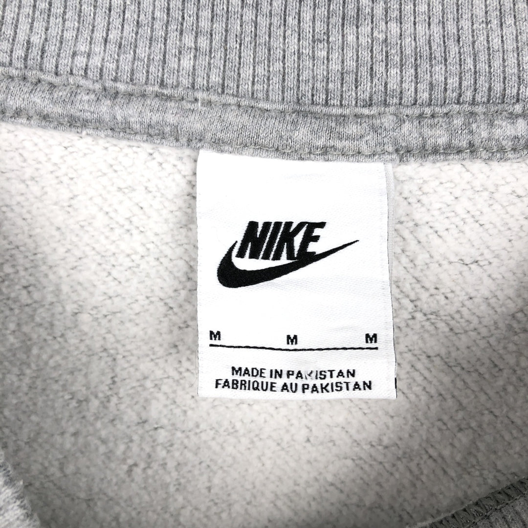 Nike Center Logo Sweatshirt (Men's Size M) cotton gray type Vintage Second Hand