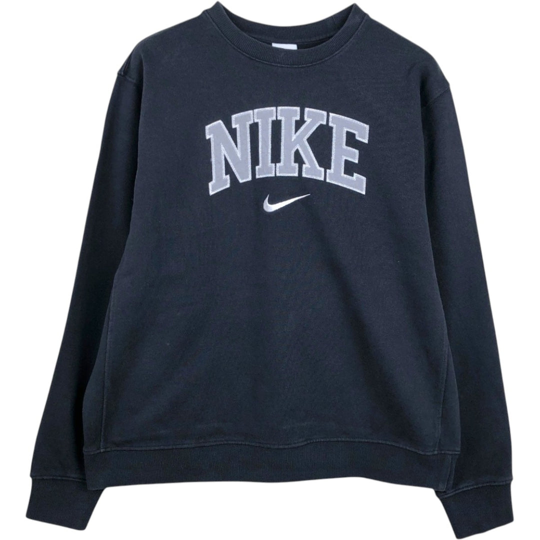 Nike logo sweatshirt, men's size L (approx.), long sleeves. cotton black type Vintage Second Hand