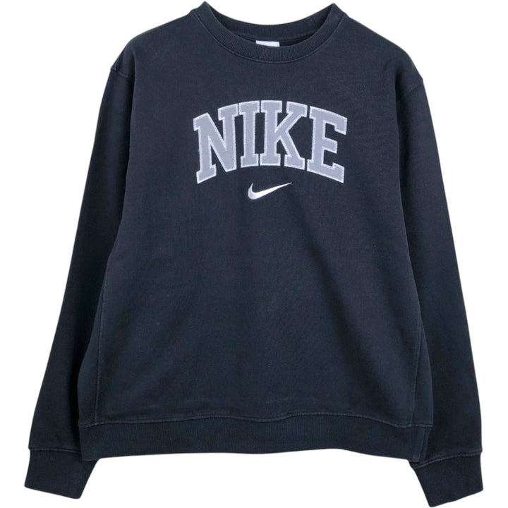 Nike logo sweatshirt, men's size L (approx.), long sleeves. cotton black type Vintage Second Hand