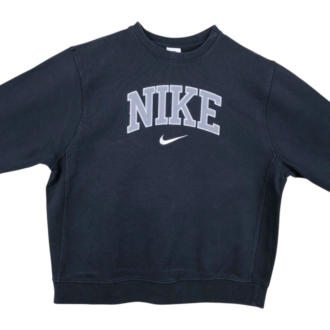 Nike logo sweatshirt, men's size L (approx.), long sleeves. cotton black type Vintage Second Hand