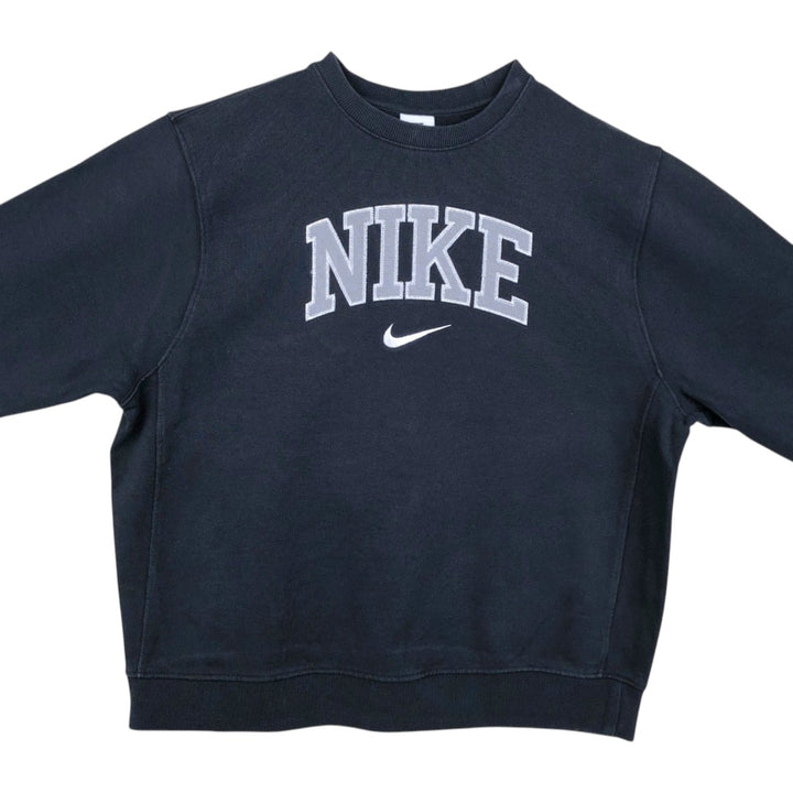Nike logo sweatshirt, men's size L (approx.), long sleeves. cotton black type Vintage Second Hand
