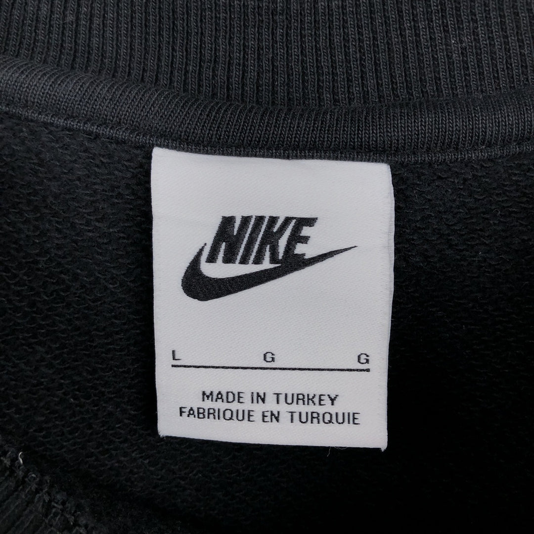 Nike logo sweatshirt, men's size L (approx.), long sleeves. cotton black type Vintage Second Hand