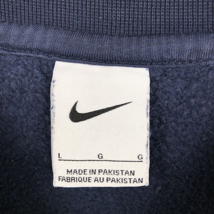 Nike One Point Logo Sweatshirt, Trainer, Men's Size L cotton navy blue type Vintage Second Hand