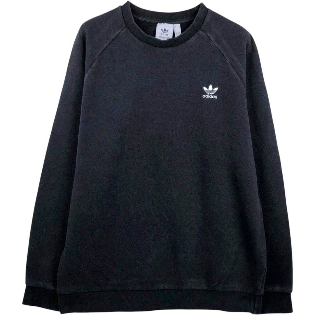 Adidas One-Point Logo Sweatshirt, Men's Size L cotton black type Vintage Second Hand