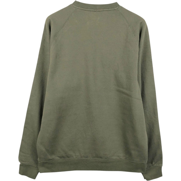 Adidas One-Point Logo Sweatshirt, Men's Size L cotton Khaki type Vintage Second Hand