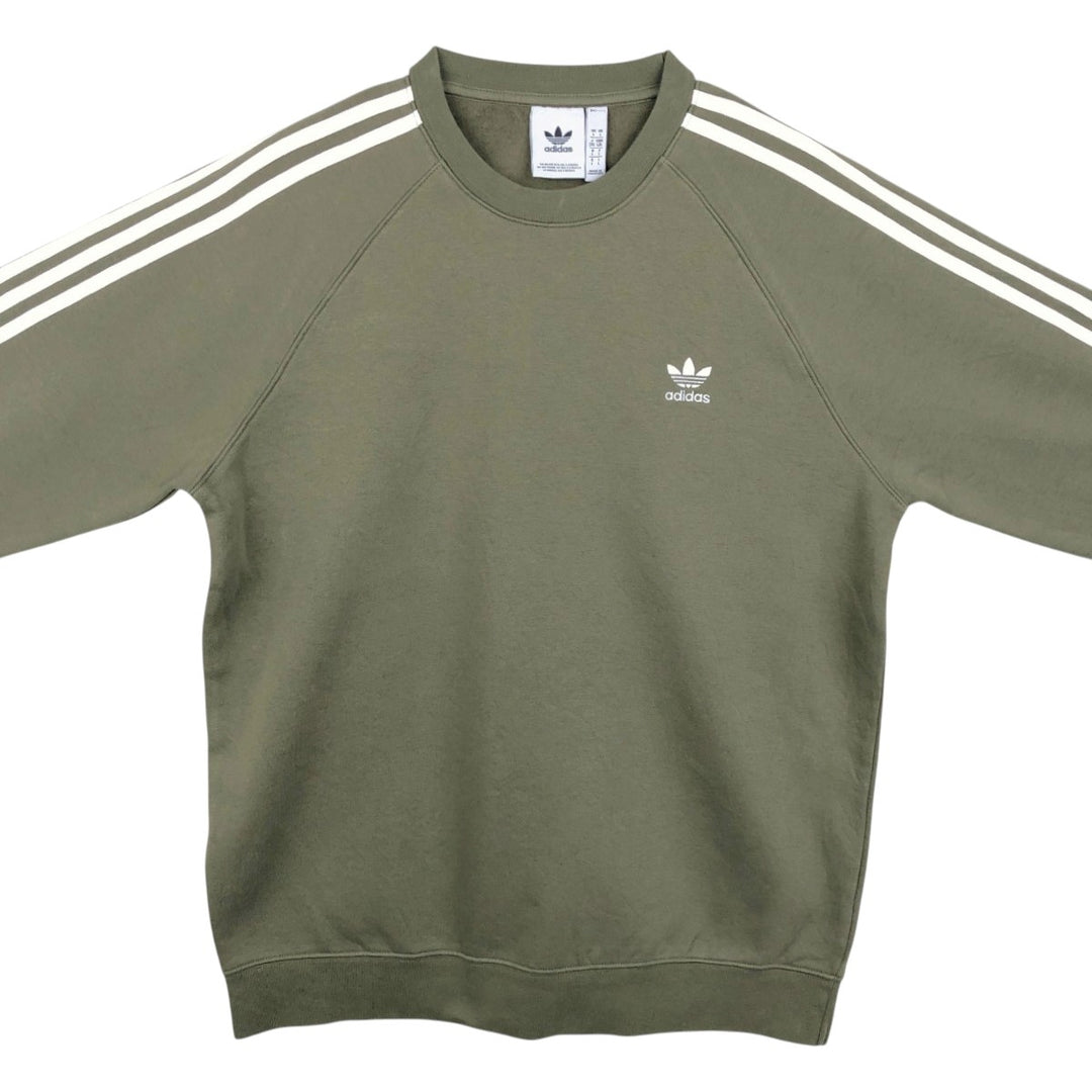 Adidas One-Point Logo Sweatshirt, Men's Size L cotton Khaki type Vintage Second Hand