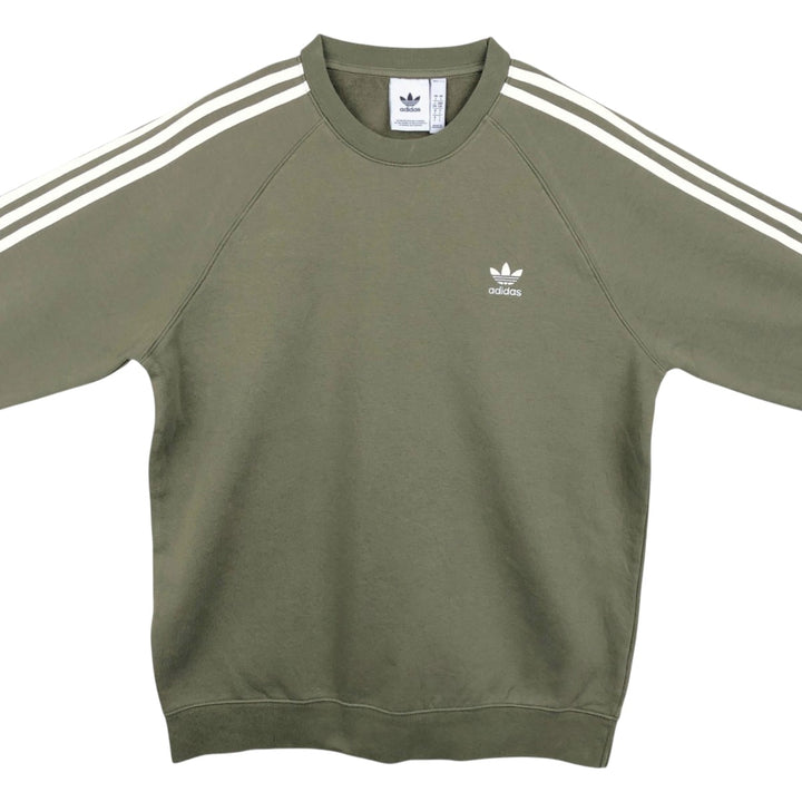 Adidas One-Point Logo Sweatshirt, Men's Size L cotton Khaki type Vintage Second Hand