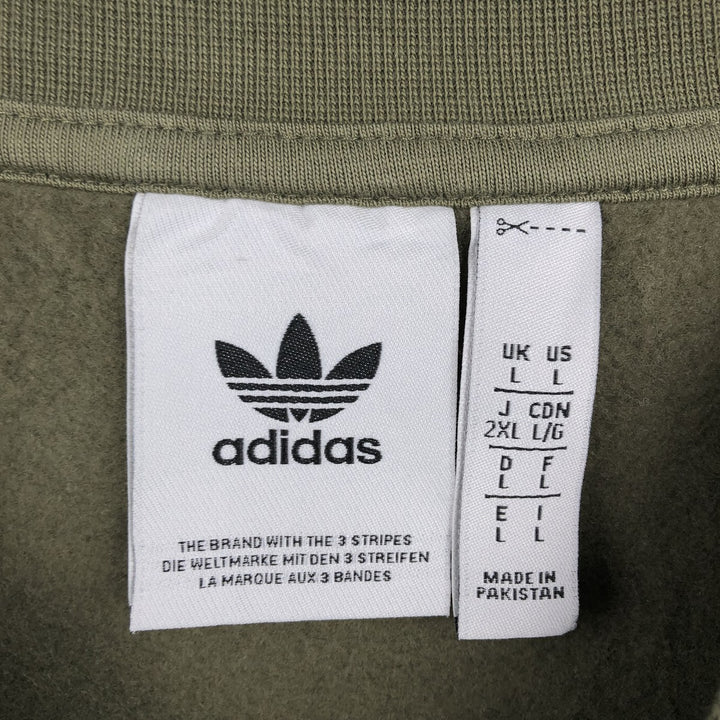 Adidas One-Point Logo Sweatshirt, Men's Size L cotton Khaki type Vintage Second Hand