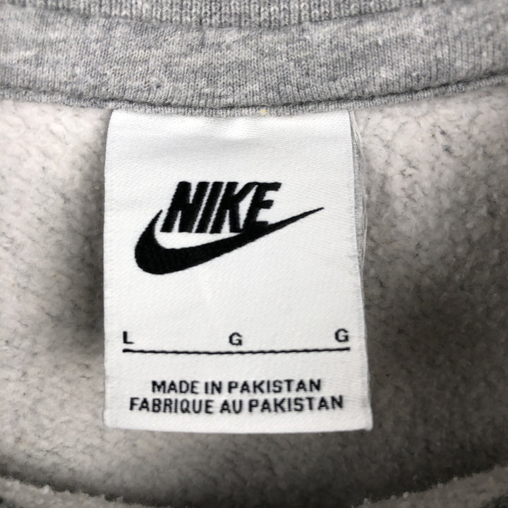 Nike One Point Logo Sweatshirt, Trainer, Men's Size L cotton gray type Vintage Second Hand