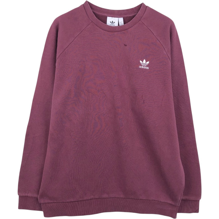 Adidas One-Point Logo Sweatshirt, Men's Size L cotton Purple type red-purple Vintage Second Hand