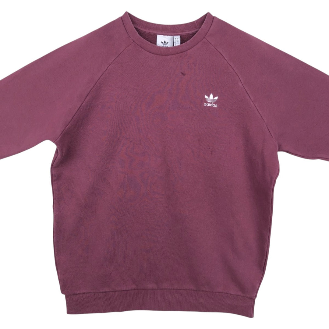 Adidas One-Point Logo Sweatshirt, Men's Size L cotton Purple type red-purple Vintage Second Hand