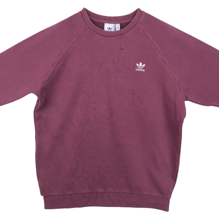 Adidas One-Point Logo Sweatshirt, Men's Size L cotton Purple type red-purple Vintage Second Hand