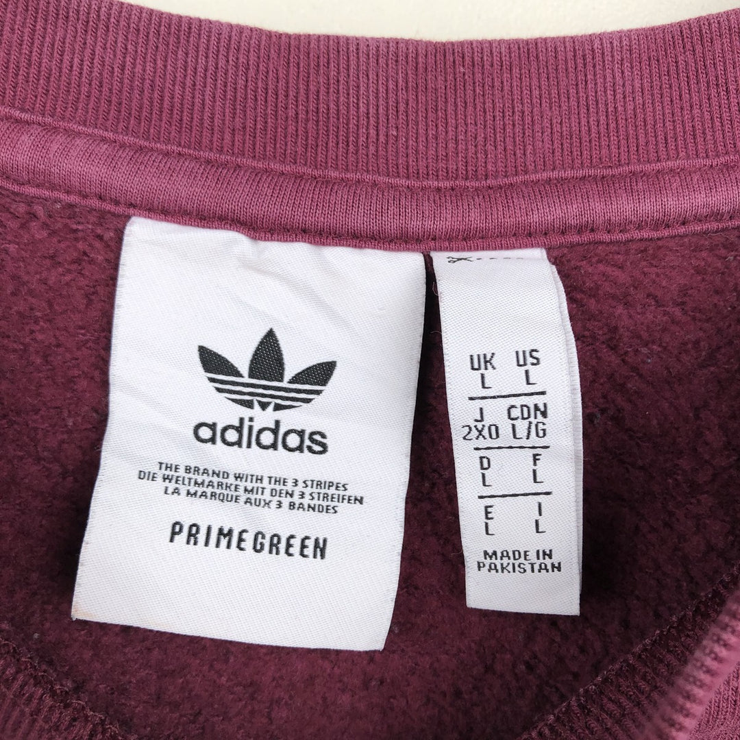 Adidas One-Point Logo Sweatshirt, Men's Size L cotton Purple type red-purple Vintage Second Hand