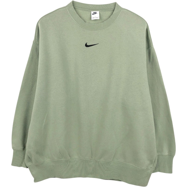 Nike Center Logo One-Point Logo Sweatshirt, Men's Size L cotton green type yellow green Vintage Second Hand