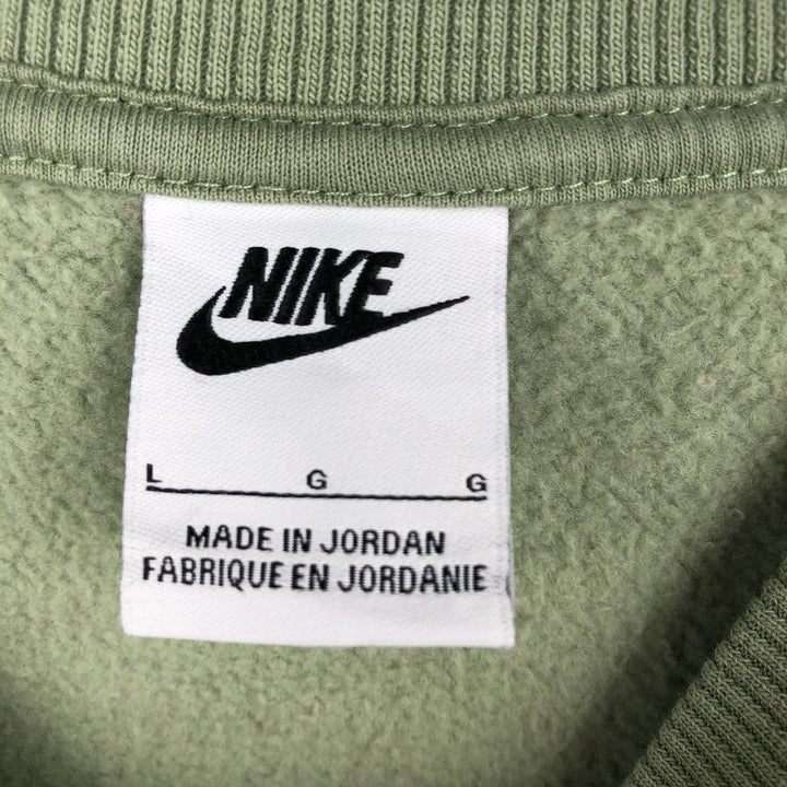 Nike Center Logo One-Point Logo Sweatshirt, Men's Size L cotton green type yellow green Vintage Second Hand