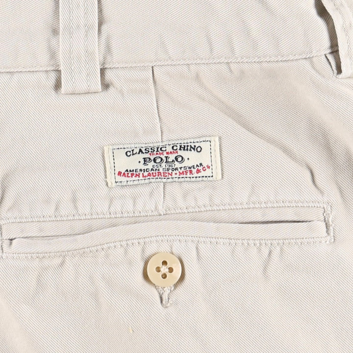 Ralph Lauren POLO by Ralph Lauren PHILIP PANT Chino Pants, Men's W35 equivalent. cotton ivory Vintage Second Hand