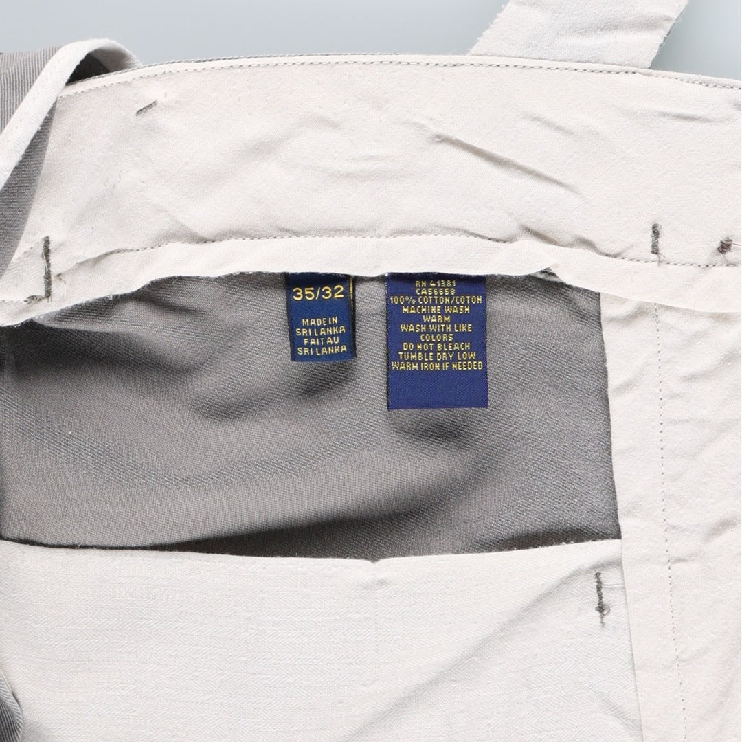Ralph Lauren POLO RALPH LAUREN CLASSIC FIT Chino Pants, Men's W35 (approx.) cotton gray type Vintage Second Hand
