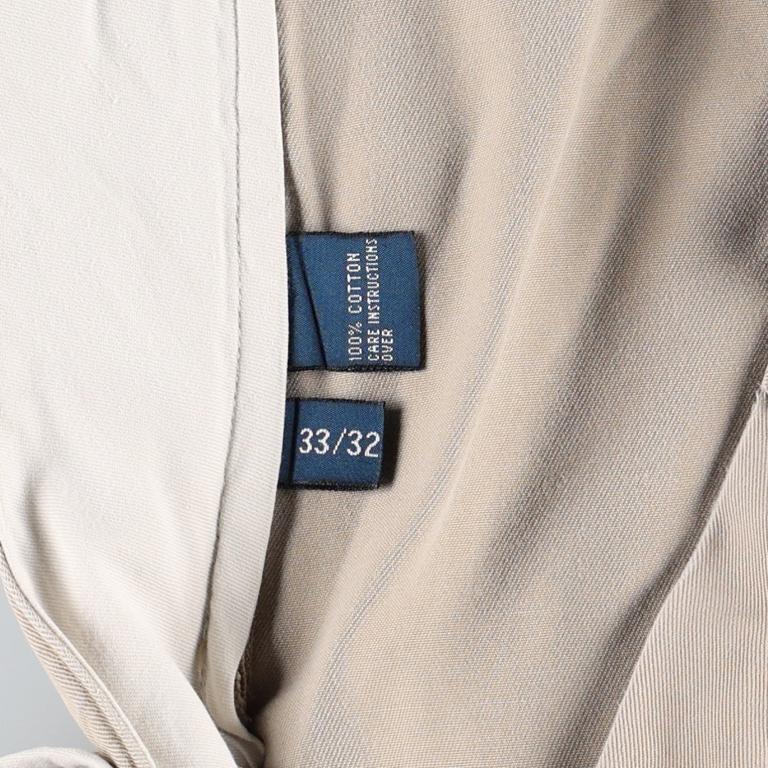 Ralph Lauren POLO by Ralph Lauren ANDREW PANT Two-pleat chino pants for men, equivalent to W33 cotton Beige type Vintage Second Hand